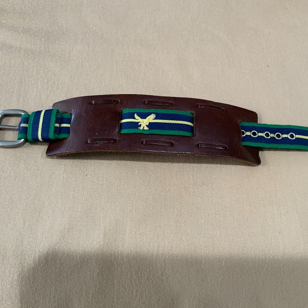 Vintage leather eagle bracelet